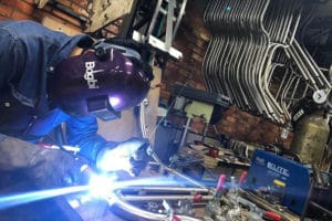 Welding during the production of the Bogbi