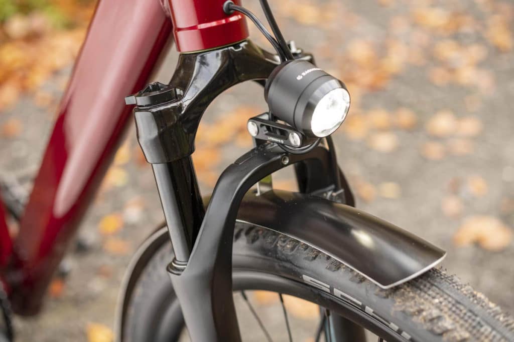 Front headlight on the e-bike Iseo from Coboc