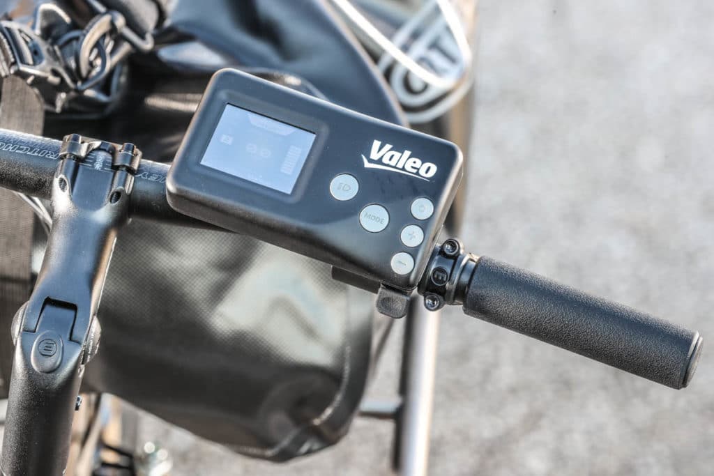 Display on an e-cargo bike with the Valeo Smart drive system