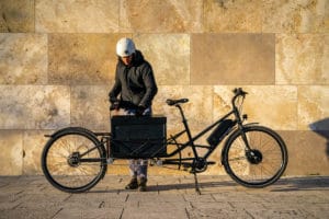 Ebike Convercycle Electric in cargo bike mode