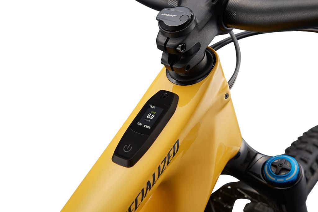 Control unit integrated in the top tube on the Specialized Turbo Kenevo SL ebike