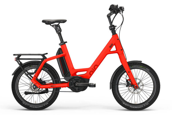 Compact ebike Qio in the colour Ferrari Red