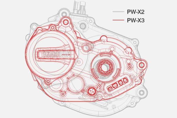 Size comparison between Yamaha PW-X3 and PW-X2 motors