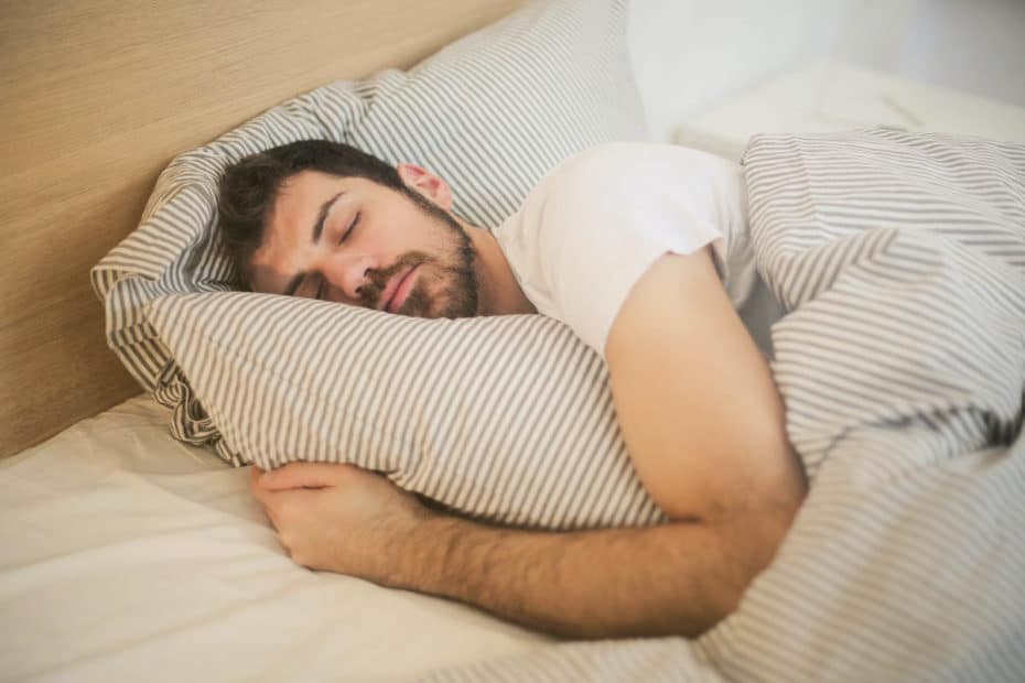 Man sleeing in bed