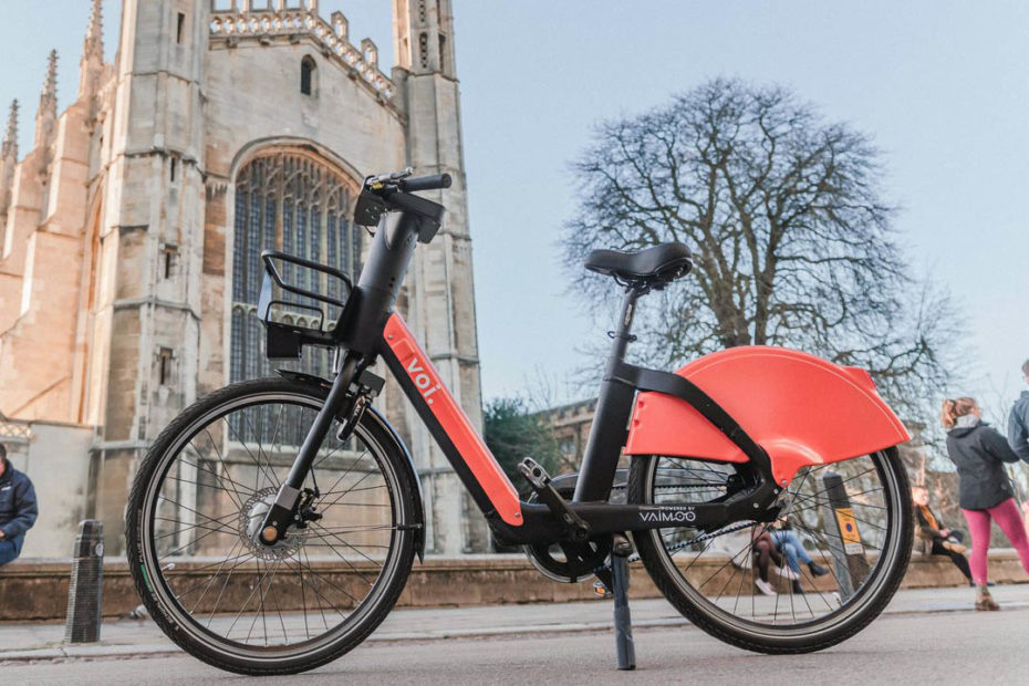 Sharing provider VOI supplies ebikes in the British city of Peterborough