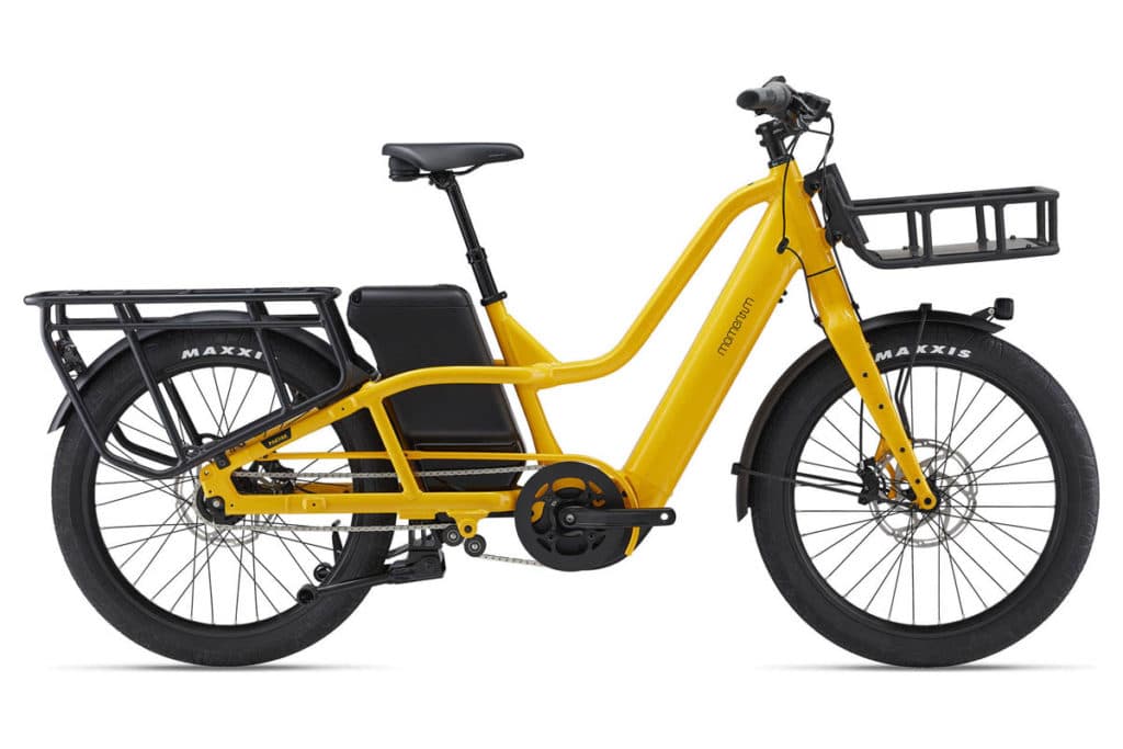 Momentum PakYak E+ e-cargo bike in Traffic Yellow