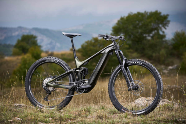 Giant Trance X Advanced E+ 1 ebike in Panther/Phantom Green