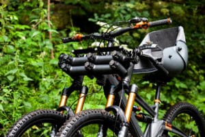 Shot of the adaptive ebike Orange Phase AD3 in front view