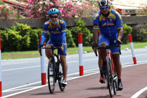 Bike lane on the Caribbean island of Trinidad