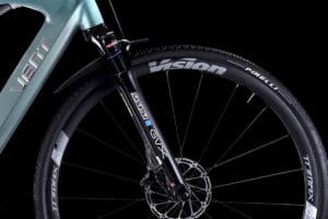 GVX suspension fork from SR Suntour at the e-Gravel Frontier ebike from Vent