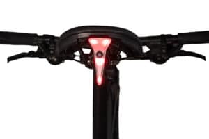 Dashcam Dashbike for bicycles from Dashfactory with switched on tail light