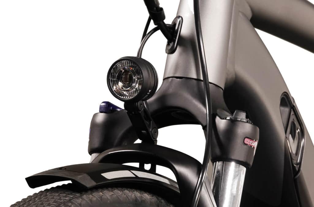 Headlight Lupine SL Nano mounted on the yoke