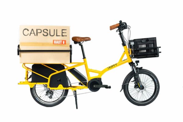 Kiffy Capsule MT 2022 ebike loaded with boxes