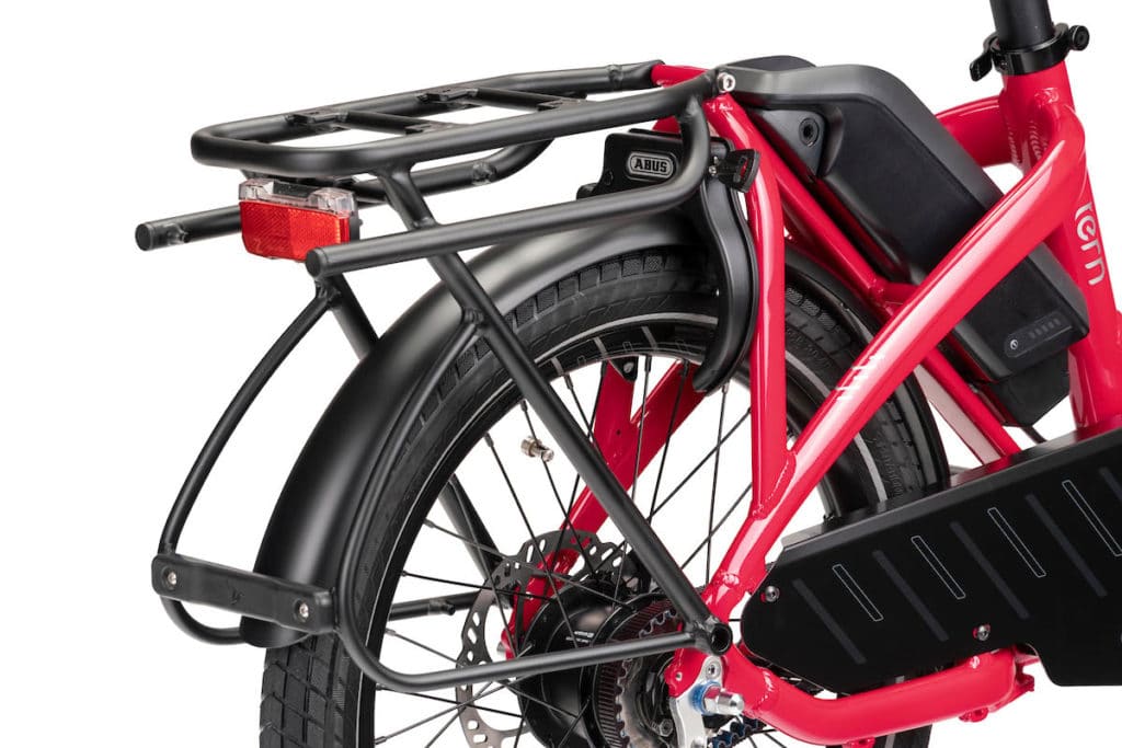 Rear carrier on the Tern NBD ebike