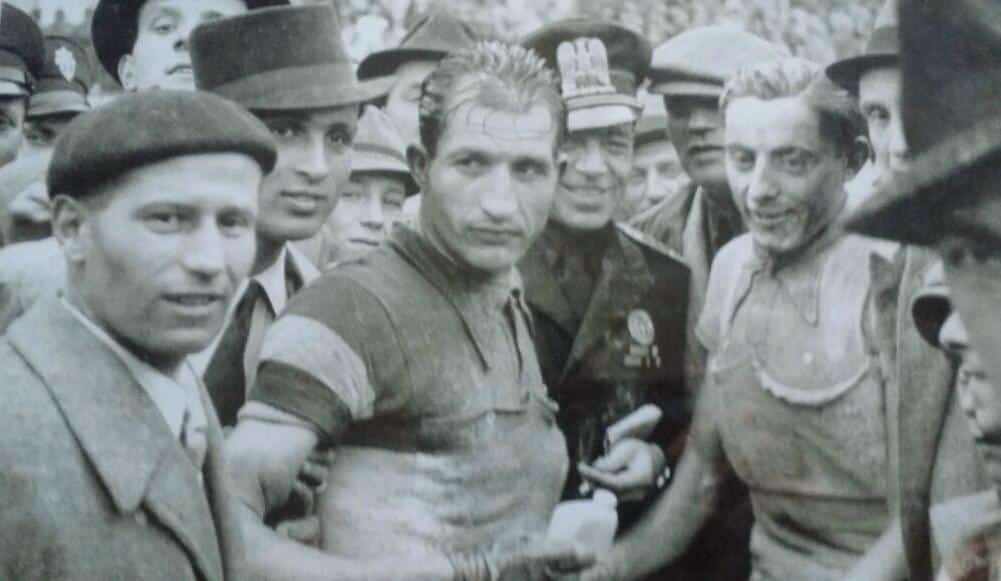 Gino Bartali (L) with his great rival Fausto Coppi