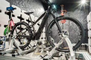 EMC test of an ebike in a test laboratory