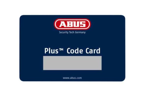 Code card for Abus bicycle keys