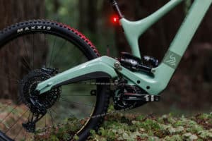 Ibis Oso ebike featuring mono-link swingarm