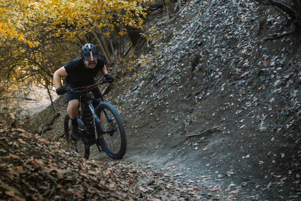 Moto Parilla Tricolore ebike on the ascent