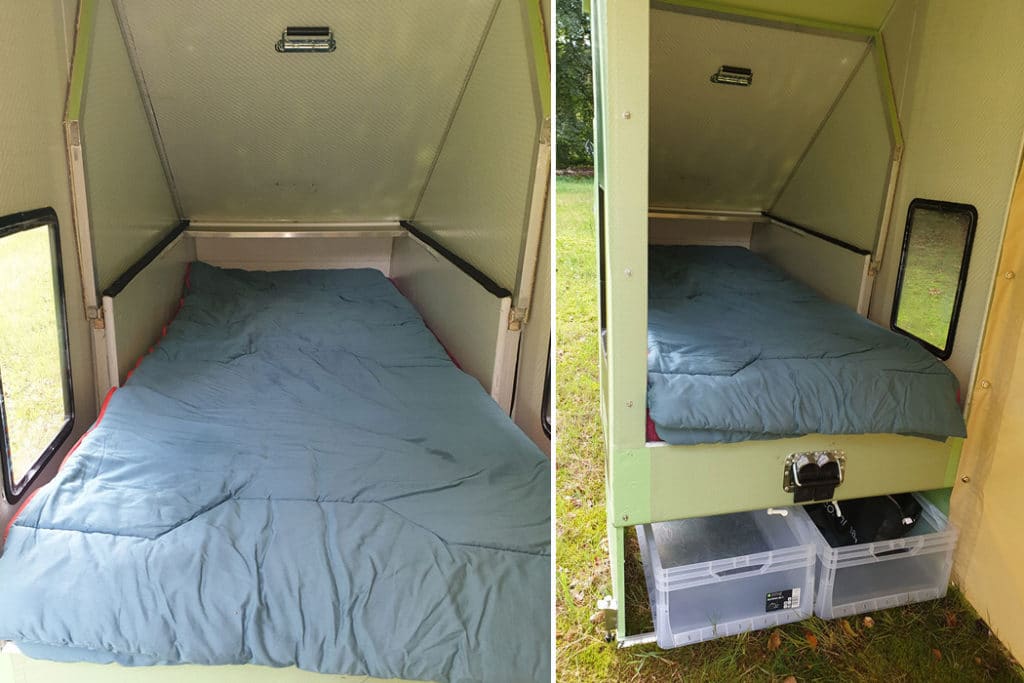 Scout ebike camper-trailer - bed