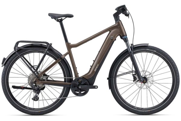 Giant Explore E+ ebike for the 2023 season in the colour Truffle