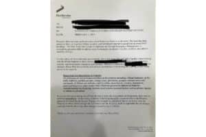 Letter from a property management company to tenants in New York banning the parking of ebikes in the house and on the property