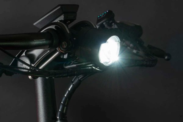 Ignis front headlight with additional high beam on the Tern HSD ebike