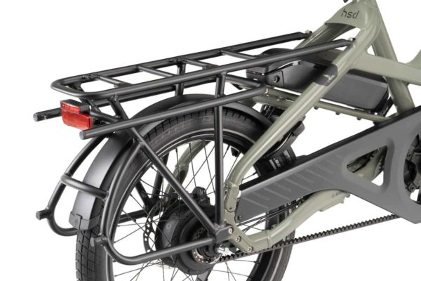 Atlas H Rack rear rack on the Tern HSD ebike with a load capacity of 80 kg