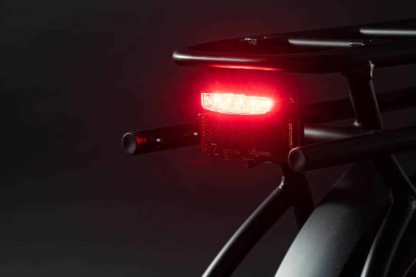 Tail light with brake light function on the Tern HSD ebike