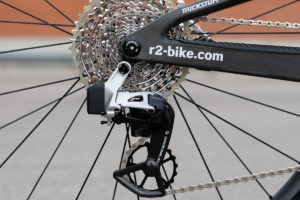 Custom designed rear derailleur on the Scott Lumen Ride 900 SL ebike by Dangerholm