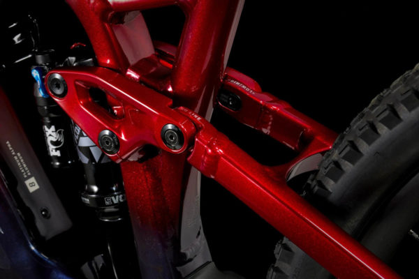 Rear triangle on the Trek Fuel EXe ebike with aluminium frame for the 2024 season