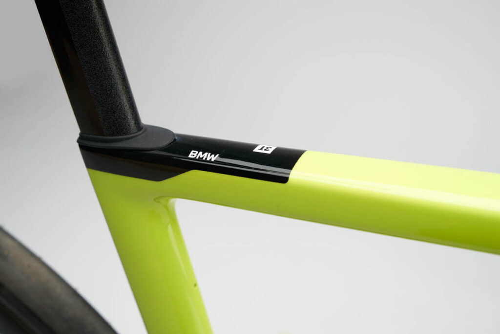 Aero seatpost on the BMW Exploro Racemax Road Boost ebike