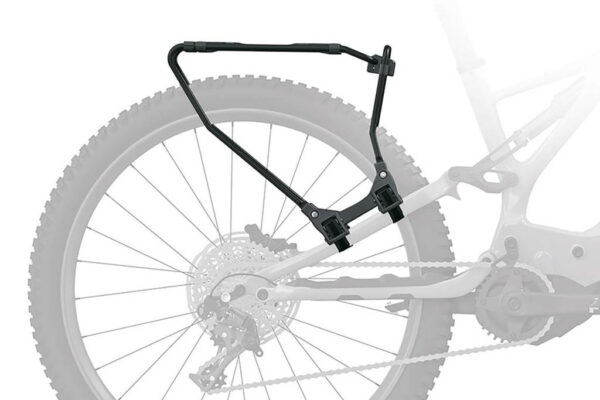 SKS Infinity Universal rear carrier mounted on a full-suspension bicycle frame