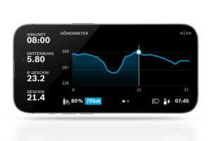 Elevation profile as an update for the Bosch eBike Flow app