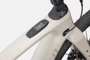 Specialized Mastermind TCU control unit integrated into the top tube on the Specialized Turbo Creo 2 ebike