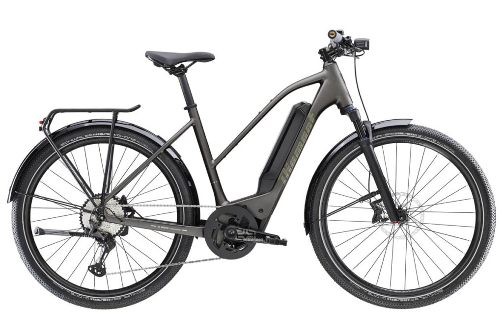 Diamant Zing Super Deluxe ebike featuring a trapezoid frame