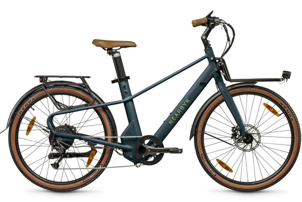 Nearbyk city ebike in the color blue-green