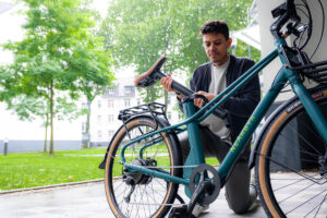 Nearbyk ebike featuring battery removable from the seat tube