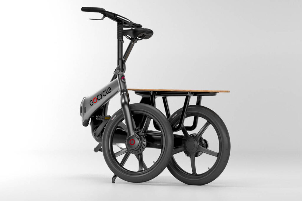 Gocycle CX+ ebike folded up