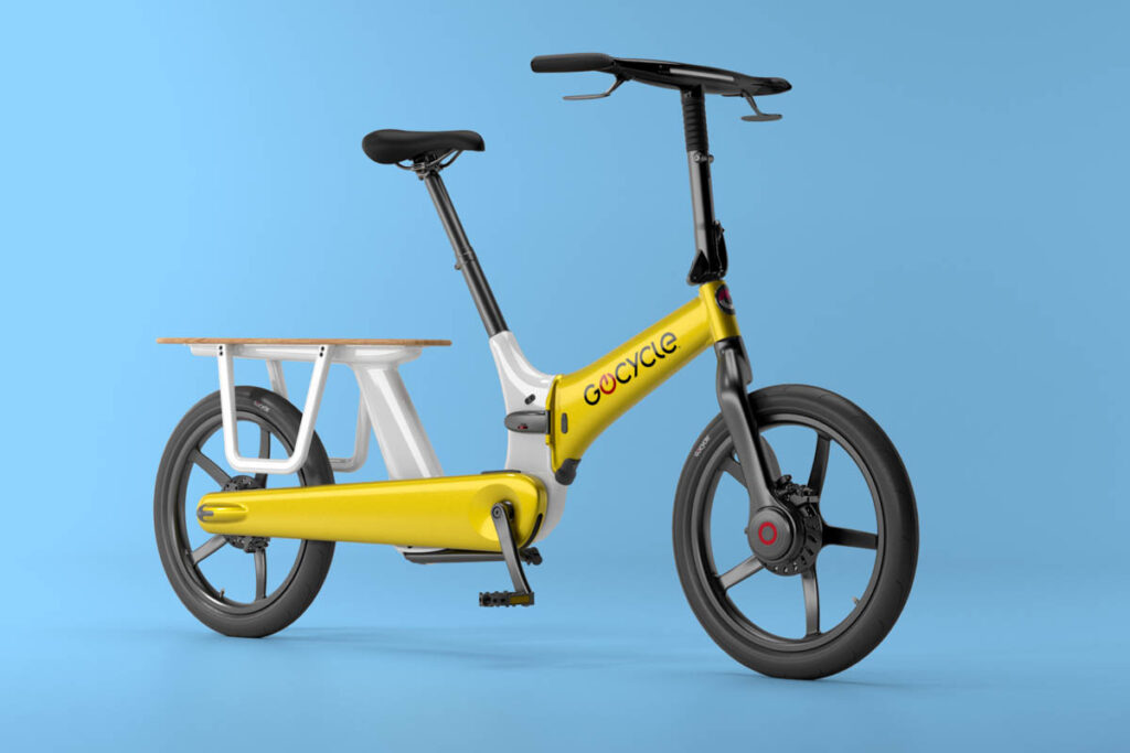 Gocycle CX+ ebike in the colour White Yellow