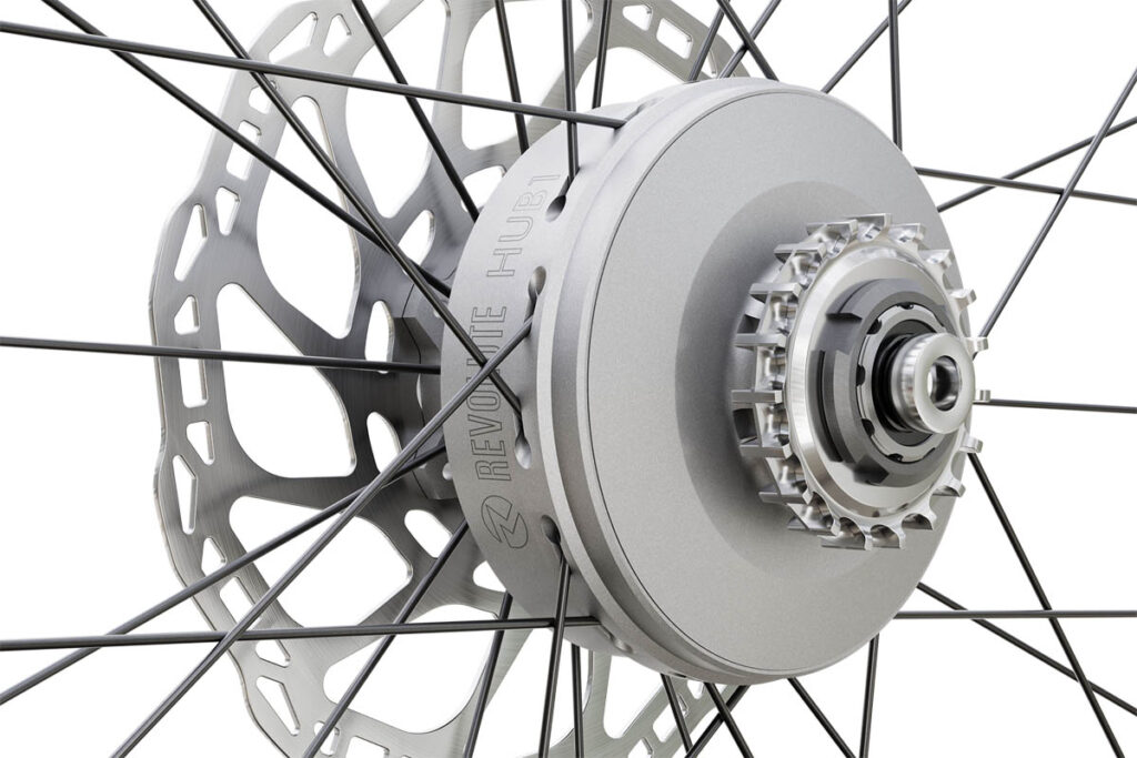 Revolute Hub1 gear hub for ebikes in silver