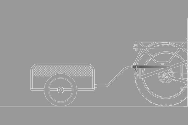 Frame-integrated interface for towbars on the Tern Orox ebike