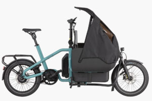 Riese & Müller Carrie ebike featuring a sun canopy