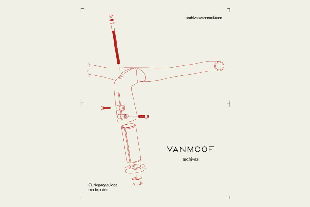 Vanmoof archive with repair and assembly instructions for older models