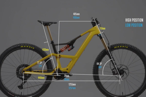 Orbea Rise LT ebike with two frame geometry settings