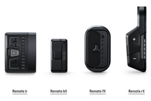 Remote b, Remote bX, Remote fX and Remote rX control units for ebikes featuring the Fazua Ride 50 drive