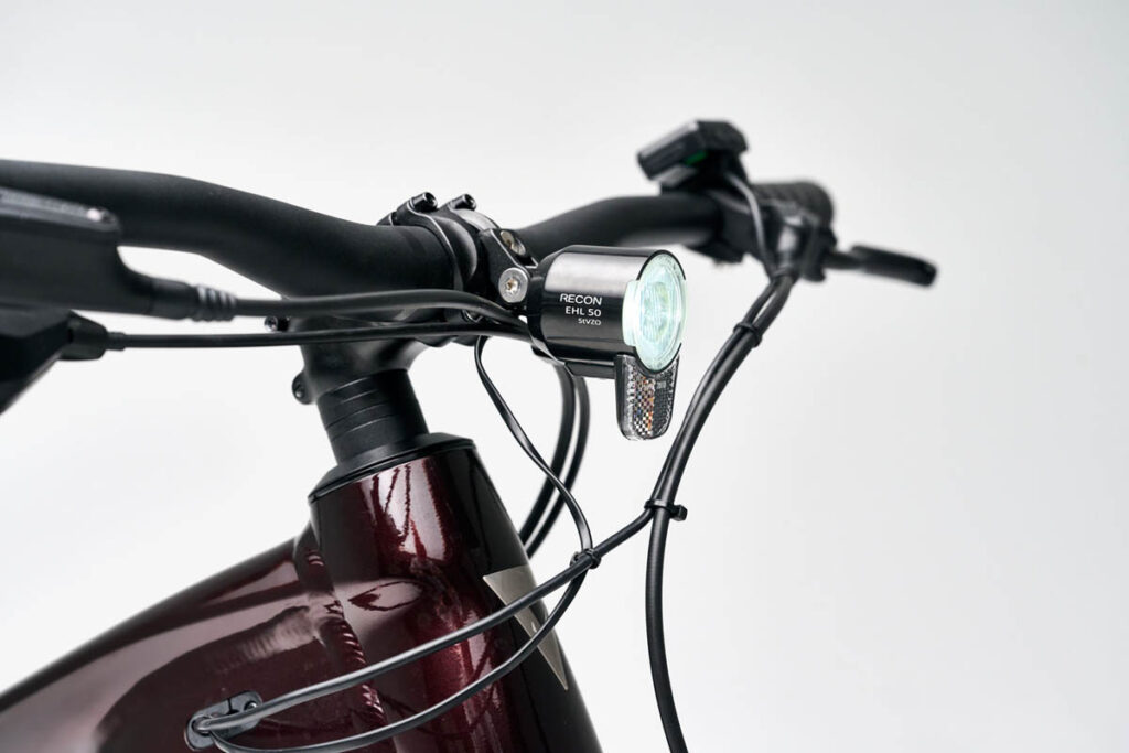 Headlight on the Giant Fathom E+ EX ebike