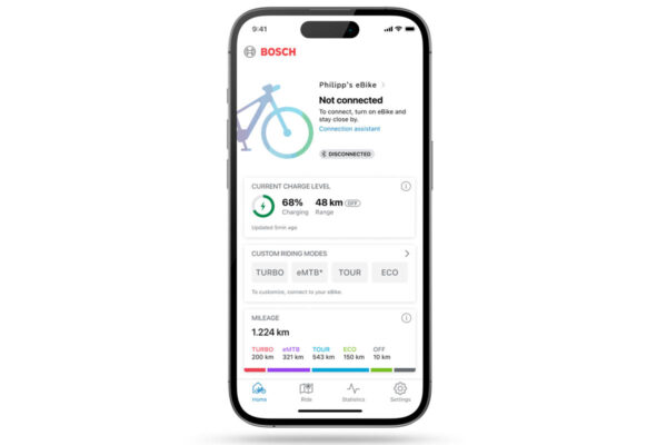 The "Current charge level" feature for the eBike Flow app, presented by Bosch at Eurobike 2024
