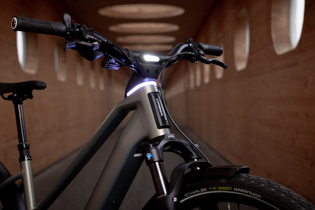 Front light on the Orbea Kemen ebike for the 2025 season