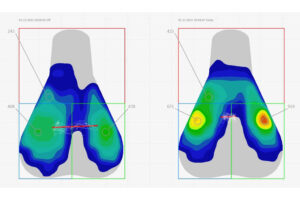 Measurement image of a saddle pressure mapping of a bike fitting for ebikes